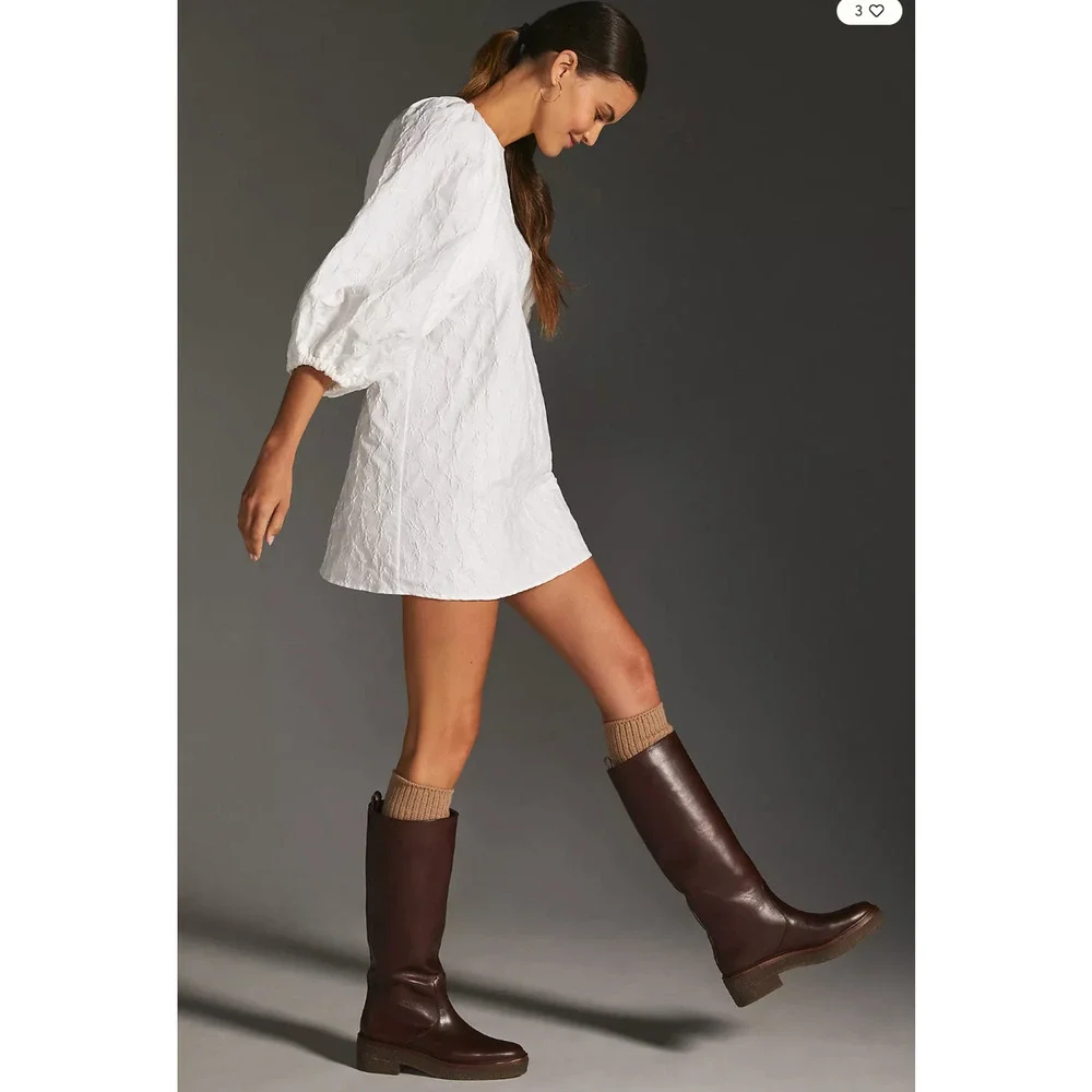 Loeffler Randall Collins Boots Knee High Espresso Brown Leather Sz 9